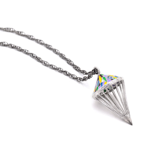 Prism cage pendant necklace